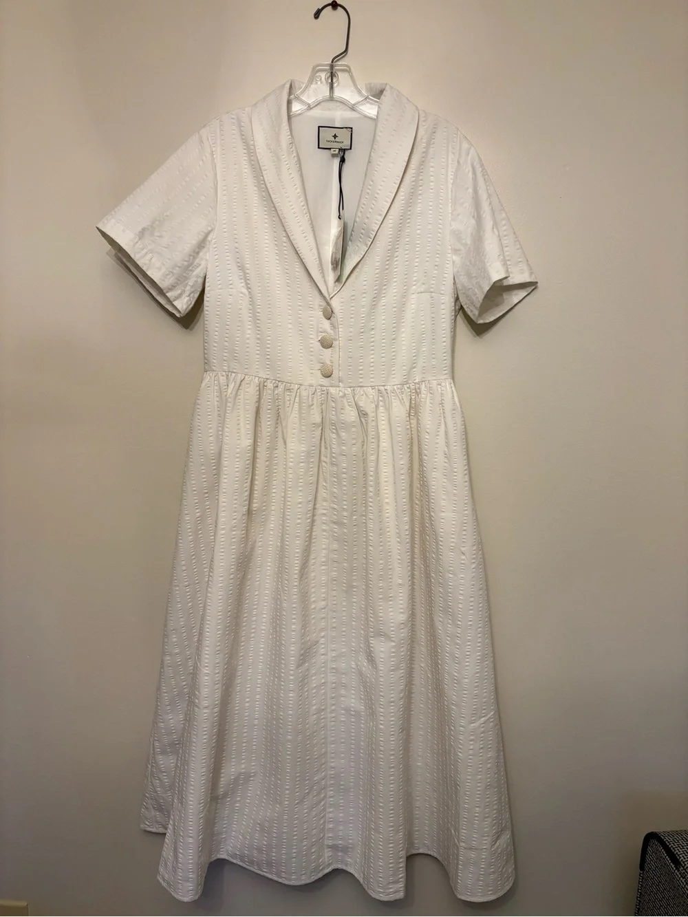 Tuckernuck Adelaide cream-white “seersucker” Dress - Picture 1 of 5